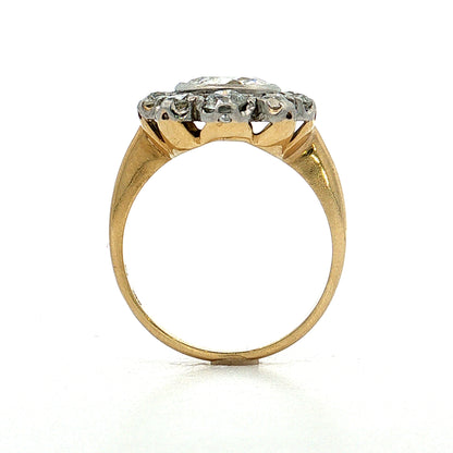 1.75 Old European Diamond Engagement Ring Platinum & 18k