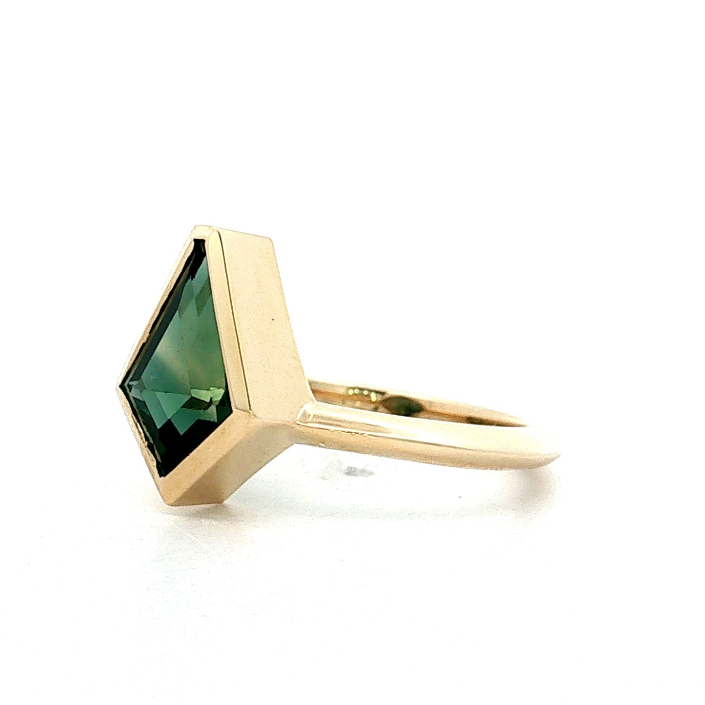 2.44 Kite Sapphire Engagement Ring 14k