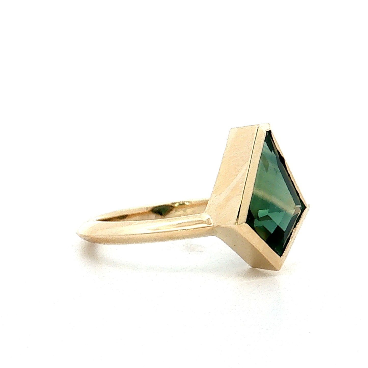 2.44 Kite Sapphire Engagement Ring 14k