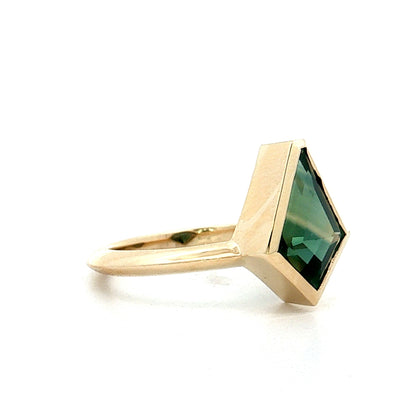 2.44 Kite Sapphire Engagement Ring 14k
