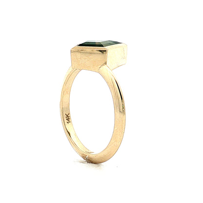 2.44 Kite Sapphire Engagement Ring 14k