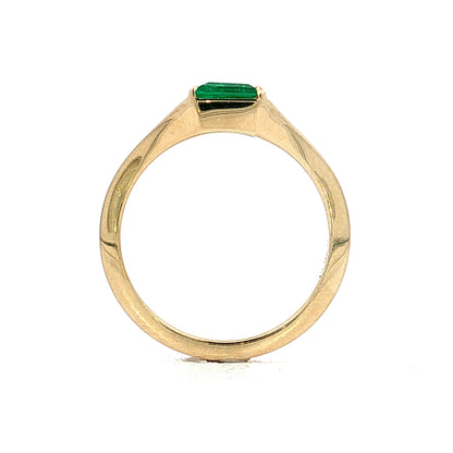 .76 Emerald Cut Emerald Engagement Ring 14k