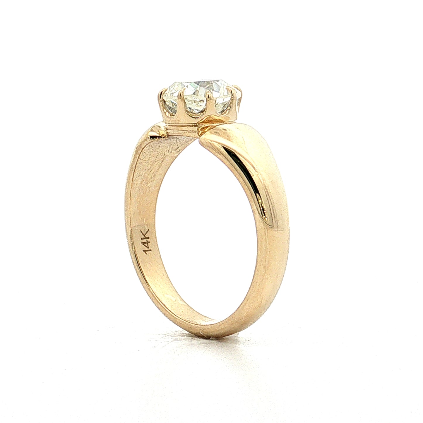 1.19 Old Mine Cushion Diamond Engagement Ring 14k