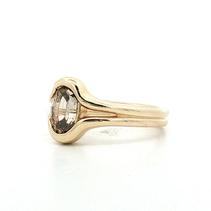 1.41 Step Cut Oval Diamond Engagement Ring 14k