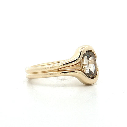 1.41 Step Cut Oval Diamond Engagement Ring 14k