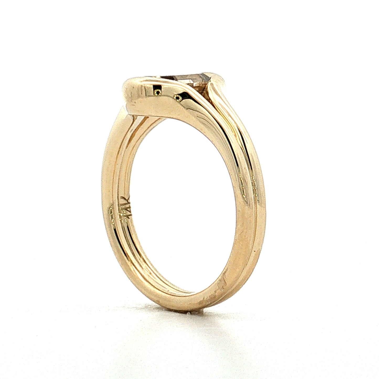 1.41 Step Cut Oval Diamond Engagement Ring 14k