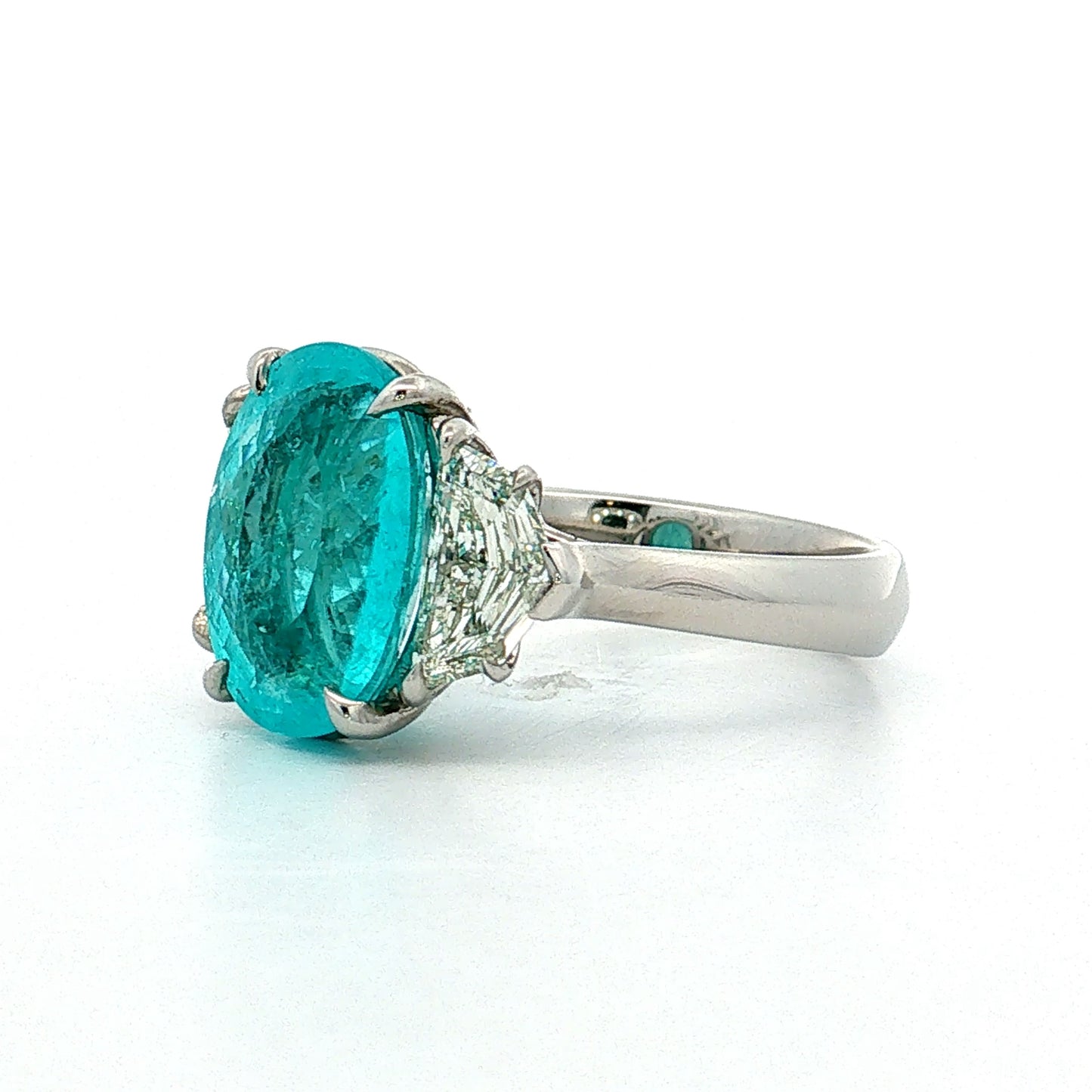4.24 Paraiba Tourmaline & Diamond Ring Platinum