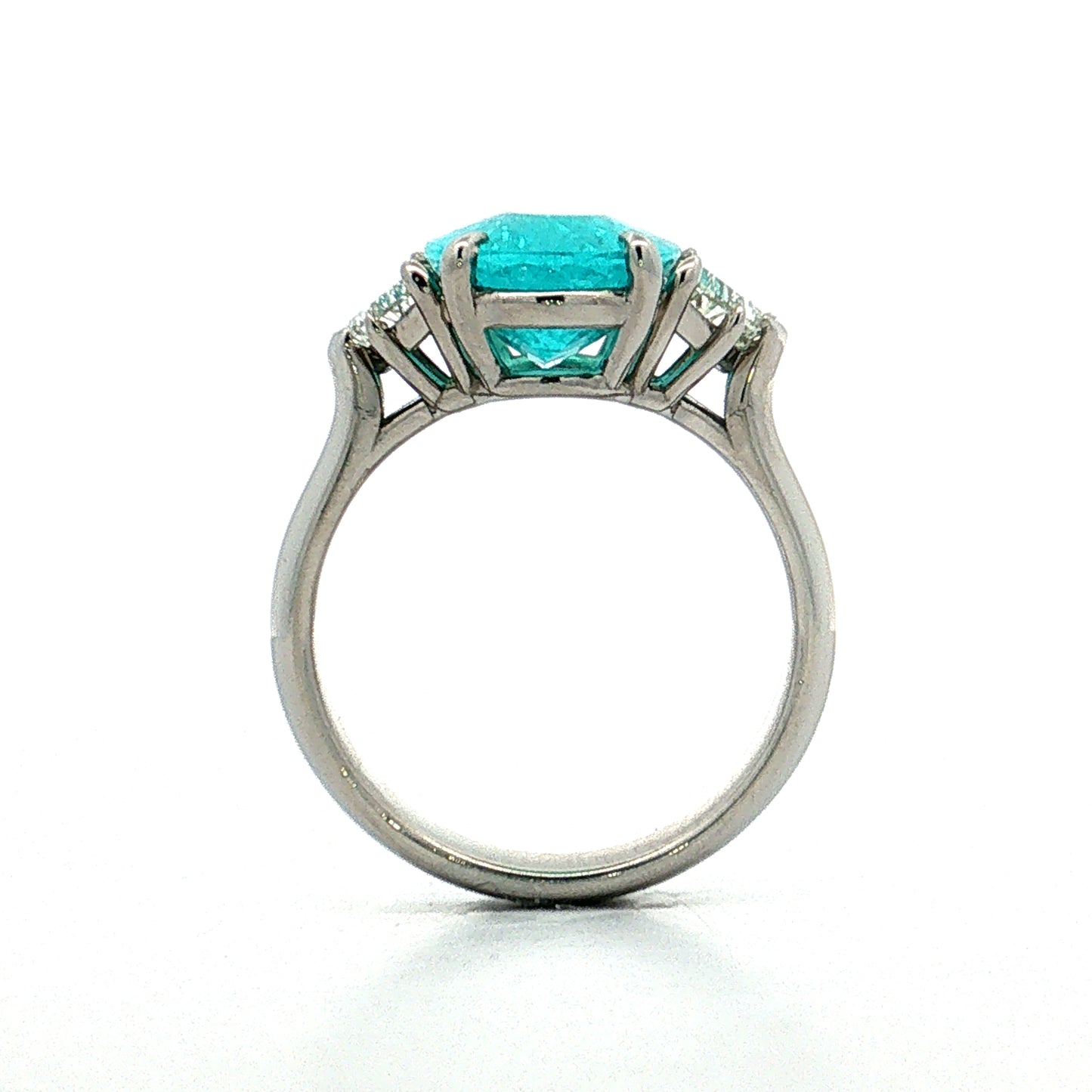 4.24 Paraiba Tourmaline & Diamond Ring Platinum