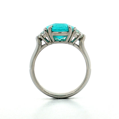 4.24 Paraiba Tourmaline & Diamond Ring Platinum