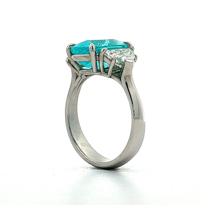 4.24 Paraiba Tourmaline & Diamond Ring Platinum