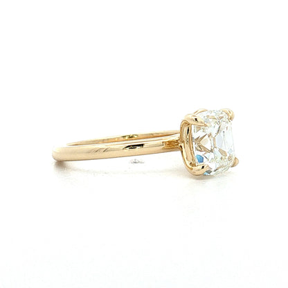 1.71 Old Mine Cushion Diamond Engagement Ring 14k