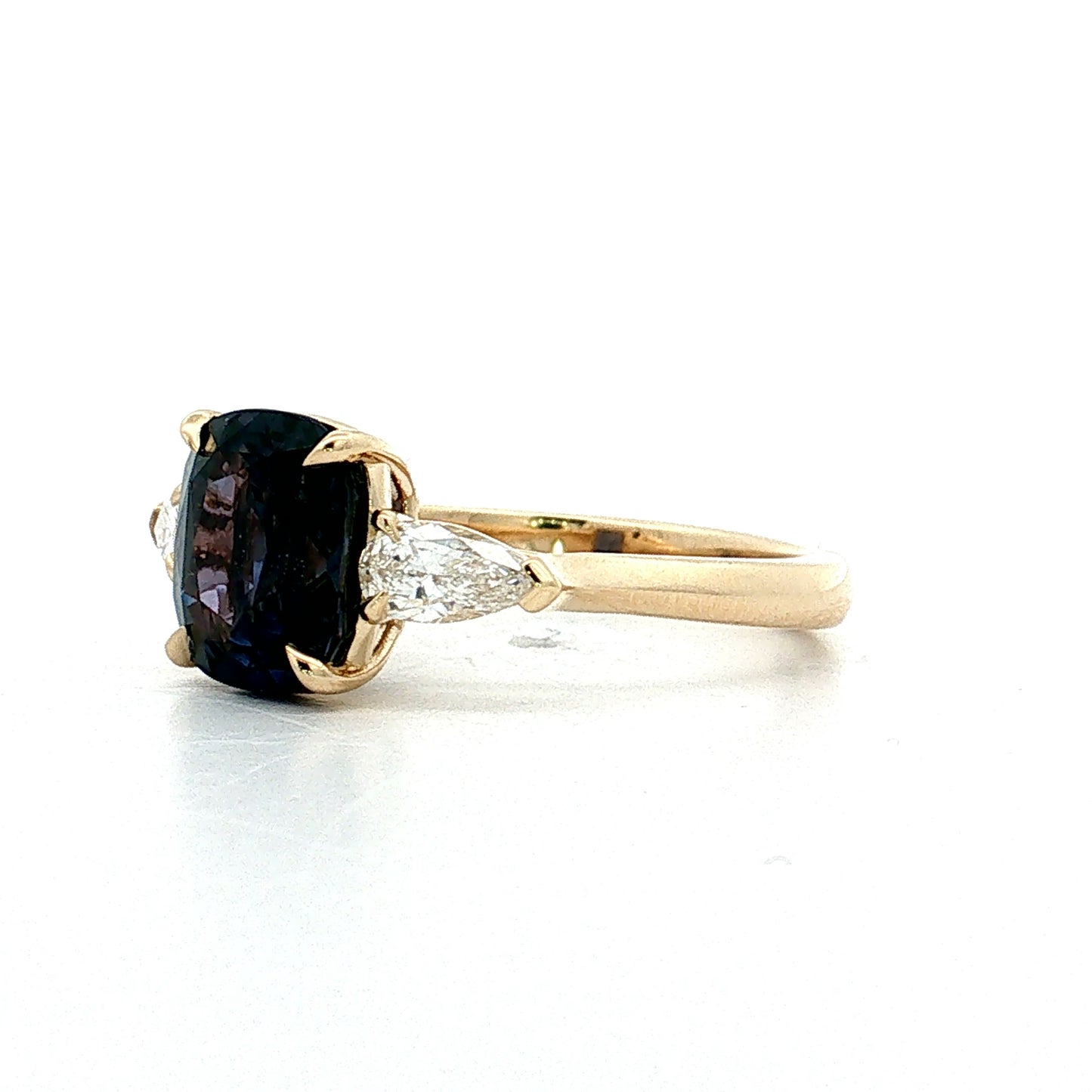 3.26 Color Change Sapphire Engagement Ring 14k