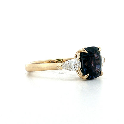 3.26 Color Change Sapphire Engagement Ring 14k