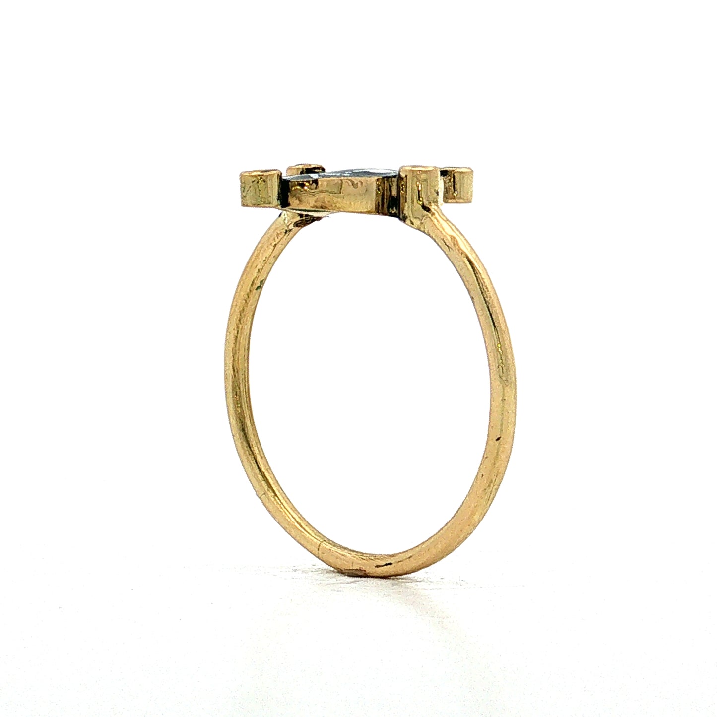 Holly Dyment Enamel Skull & Crossbones Ring 18k
