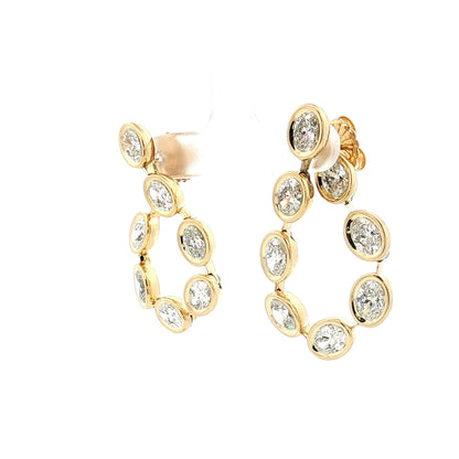 8.08 Oval Diamond Convertible Drop Earrings 18k