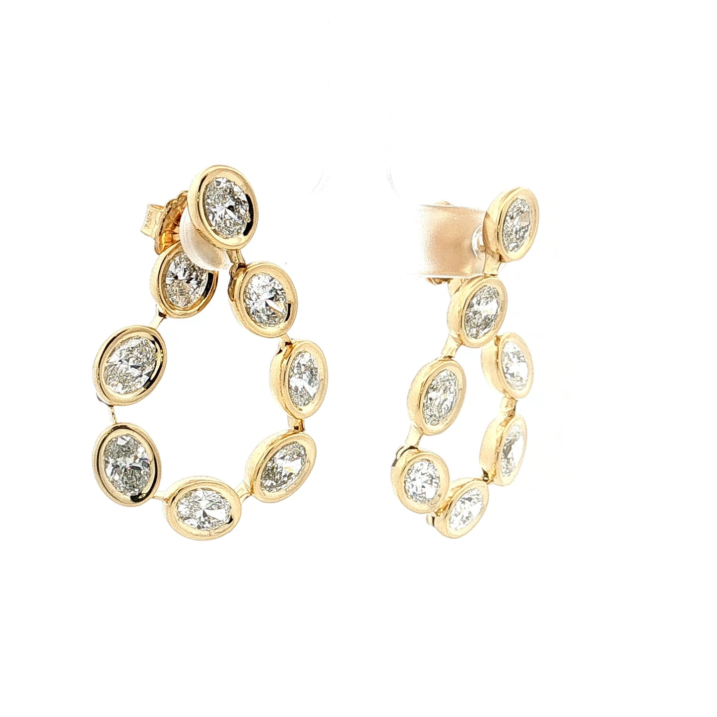 8.08 Oval Diamond Convertible Drop Earrings 18k