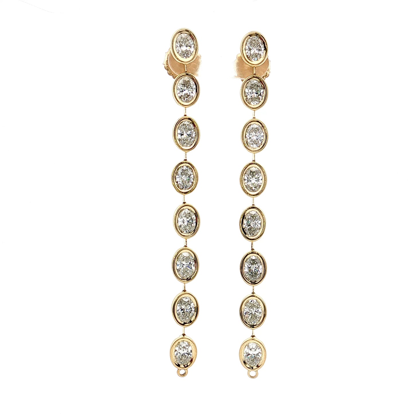 8.08 Oval Diamond Convertible Drop Earrings 18k