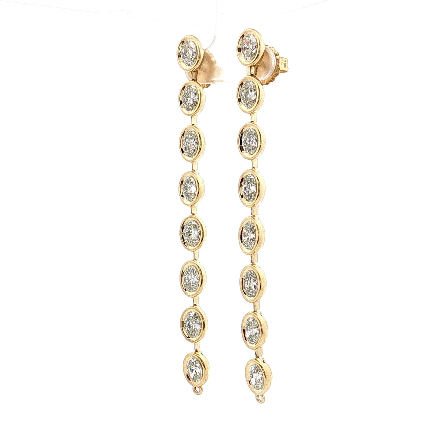 8.08 Oval Diamond Convertible Drop Earrings 18k