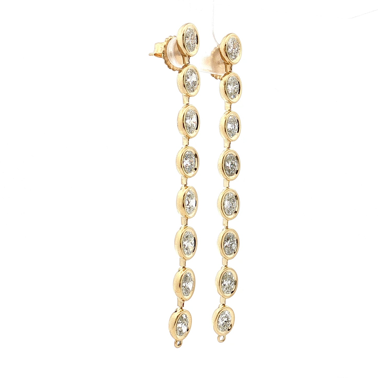 8.08 Oval Diamond Convertible Drop Earrings 18k