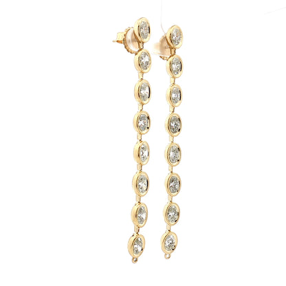 8.08 Oval Diamond Convertible Drop Earrings 18k