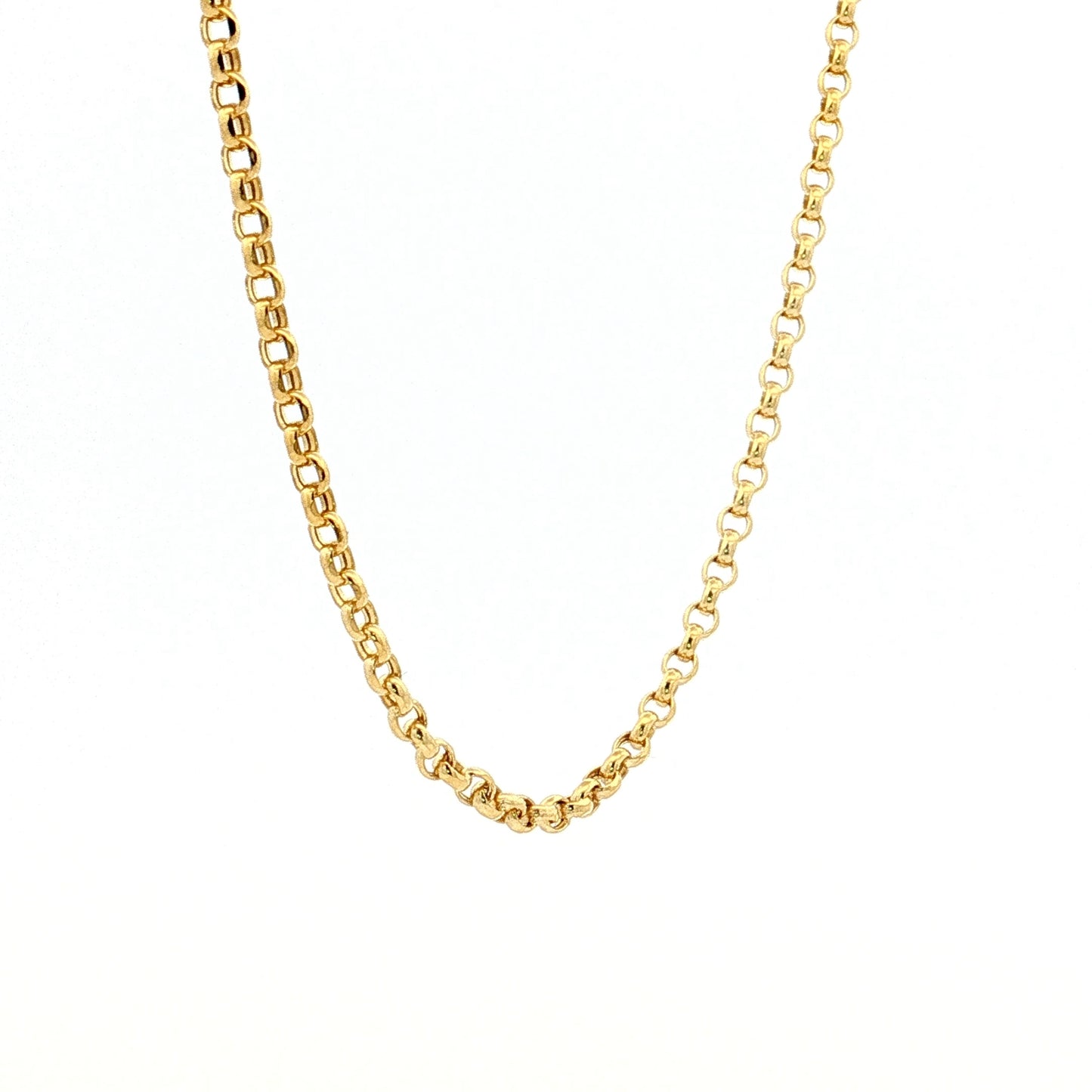 20" Rolo Link Chain Necklace 14k Yellow Gold