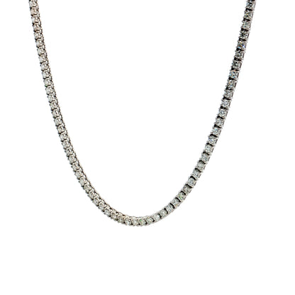 3.46 Diamond Tennis Necklace 14k White Gold