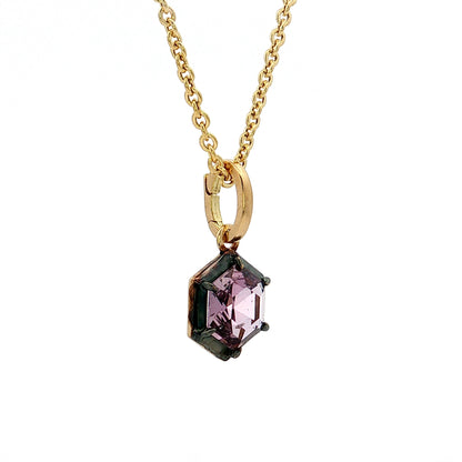 1.30 Hexagon Sapphire Pendant Necklace 18k & 14k