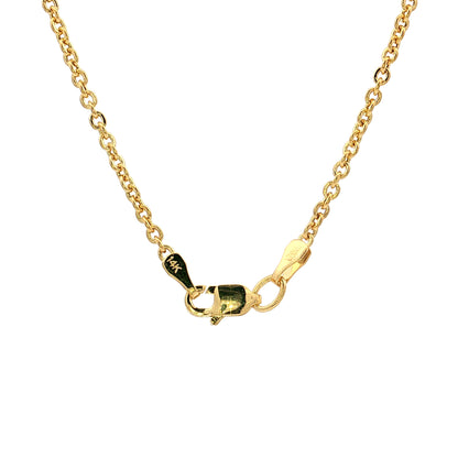 1.30 Hexagon Sapphire Pendant Necklace 18k & 14k