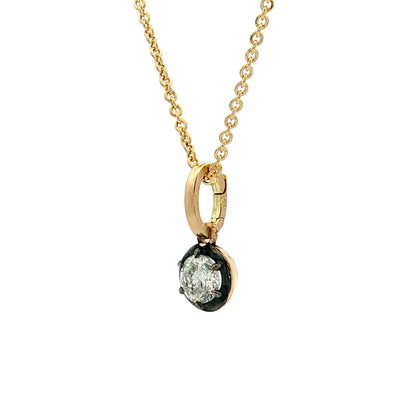 .66 Round Diamond Pendant Necklace 18k & 14k