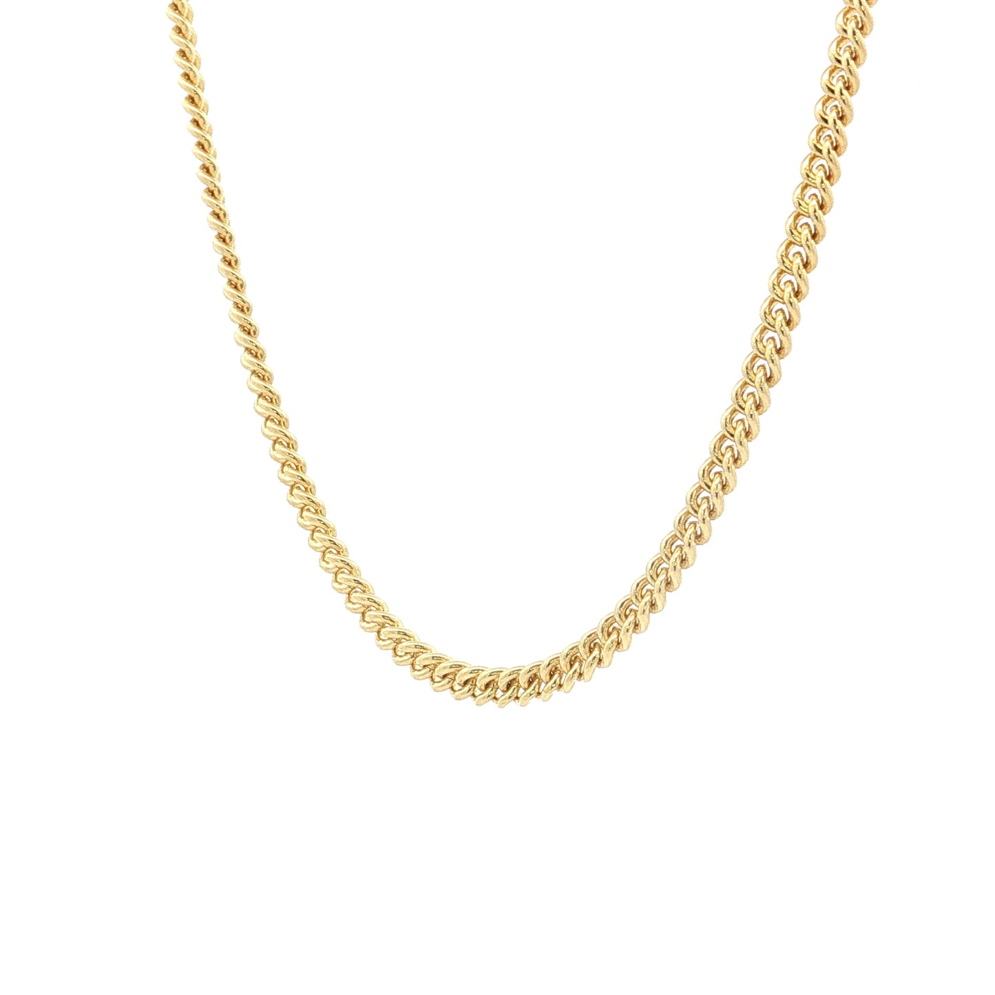 18" Curb Link Chain Necklace 14k Yellow Gold