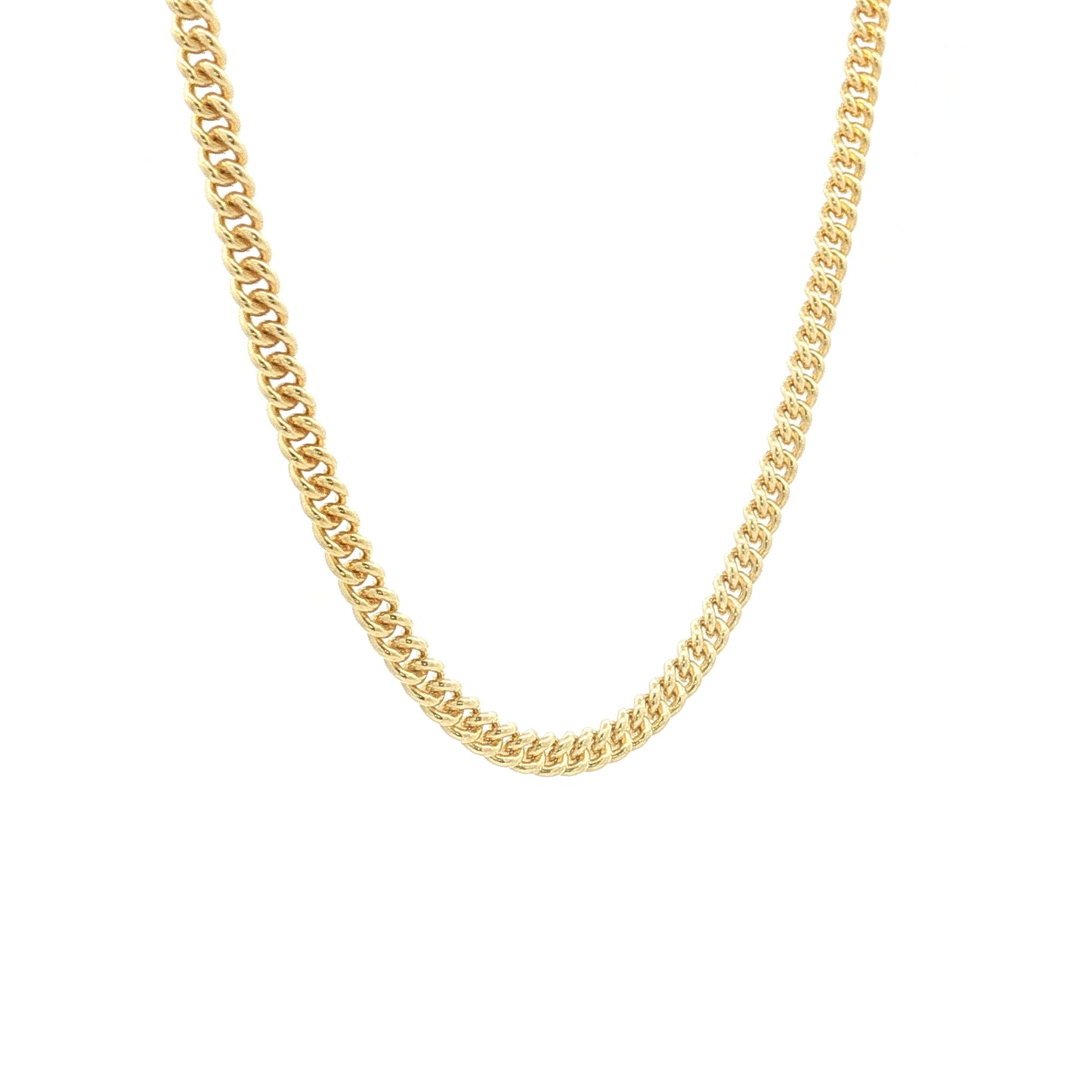 18" Curb Link Chain Necklace 14k Yellow Gold