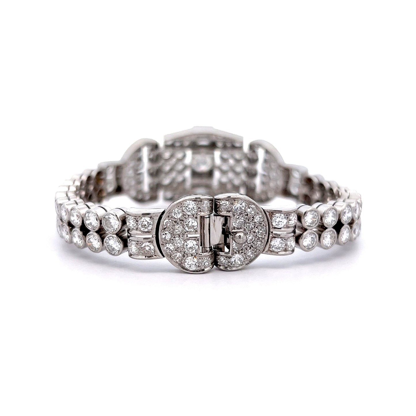12.96 Vintage 1950s Diamond Bracelet Platinum
