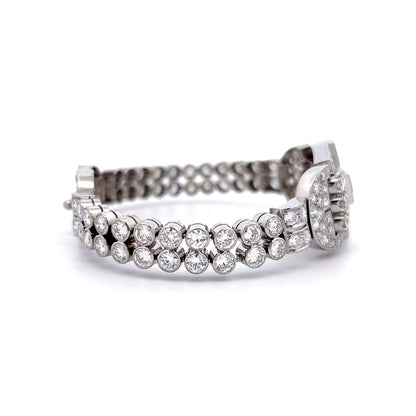 12.96 Vintage 1950s Diamond Bracelet Platinum