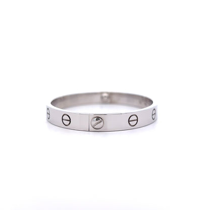 Cartier Love Bangle Bracelet 18k White Gold