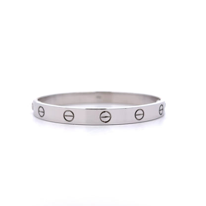 Cartier Love Bangle Bracelet 18k White Gold
