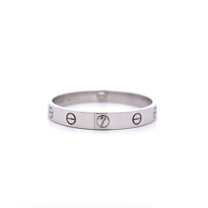 Cartier Love Bangle Bracelet 18k White Gold