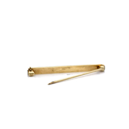 Antique Art Deco Pearl Brooch 14k Two-Tone Gold
