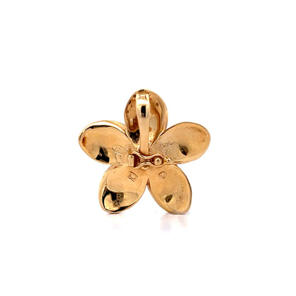 Denny Wong Diamond Plumeria Pendant 14k Gold