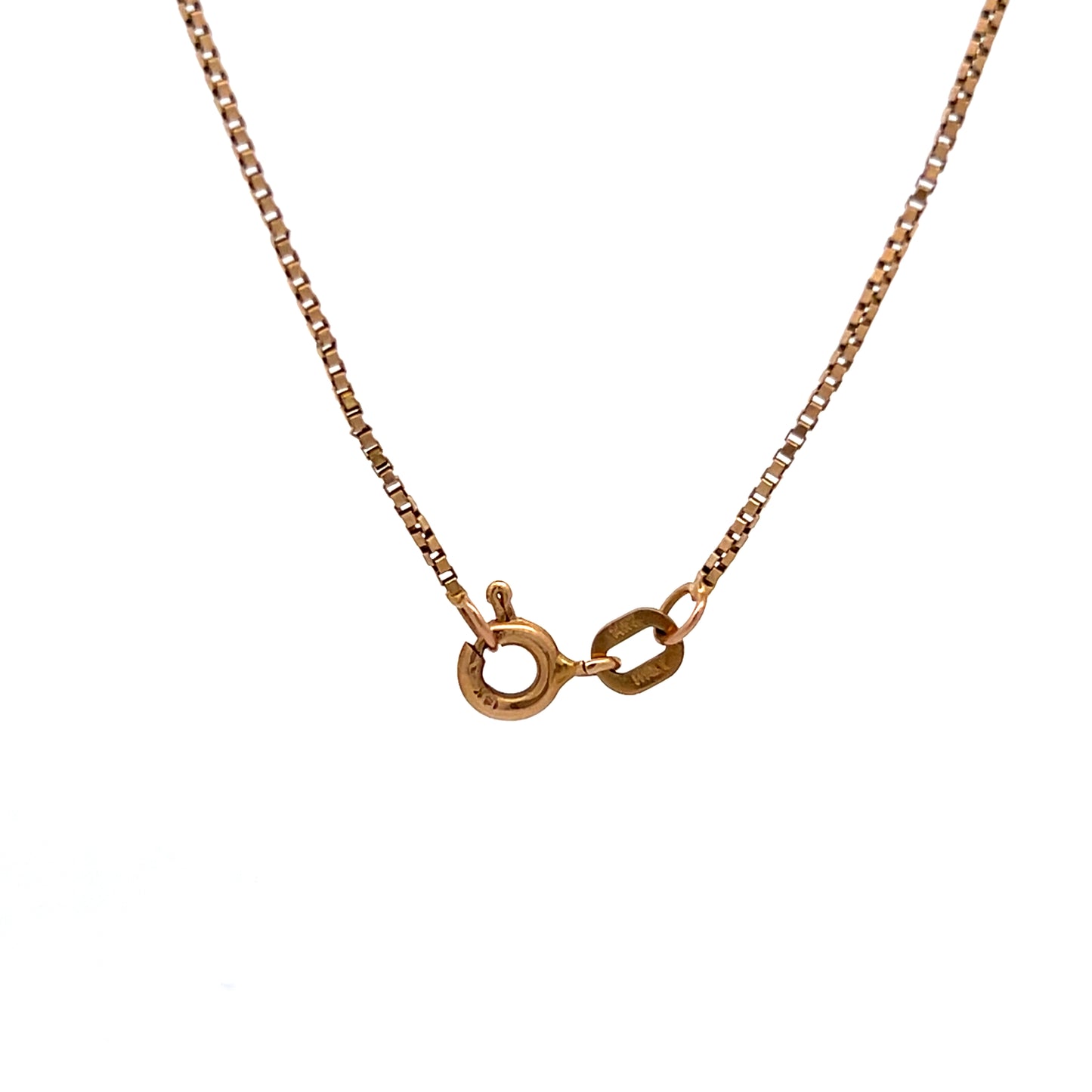 21" Box Chain Necklace 14k Yellow Gold