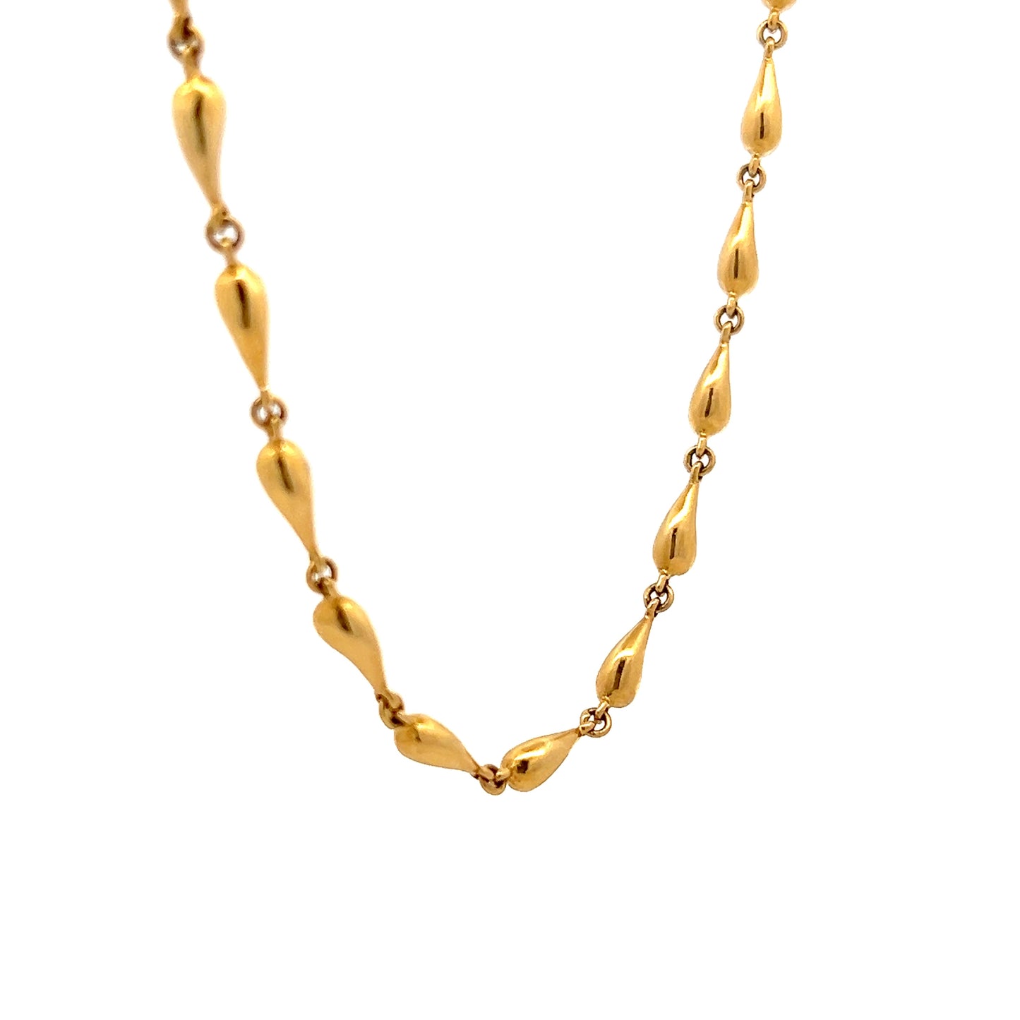 Elsa Peretti Teardrop Link Chain Necklace 18k