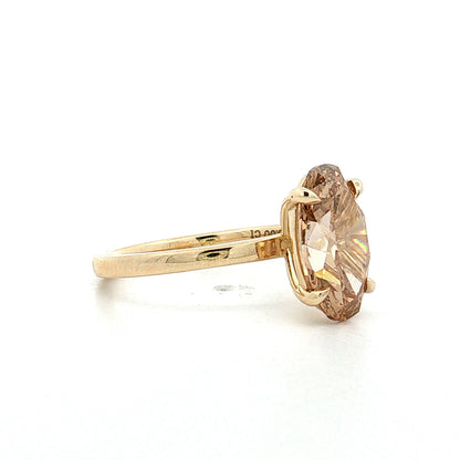 3.00 Moval Diamond Solitaire Engagement Ring 14k