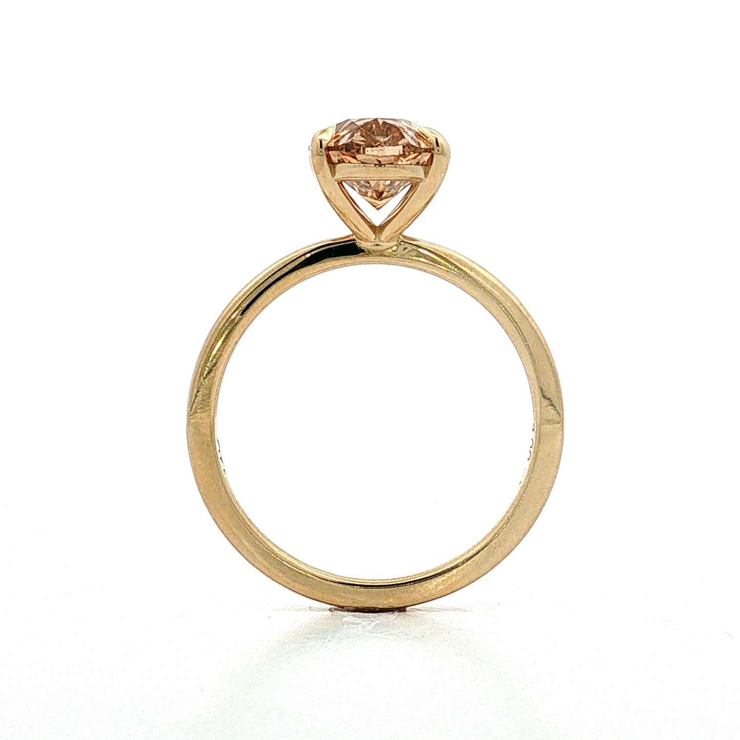3.00 Moval Diamond Solitaire Engagement Ring 14k