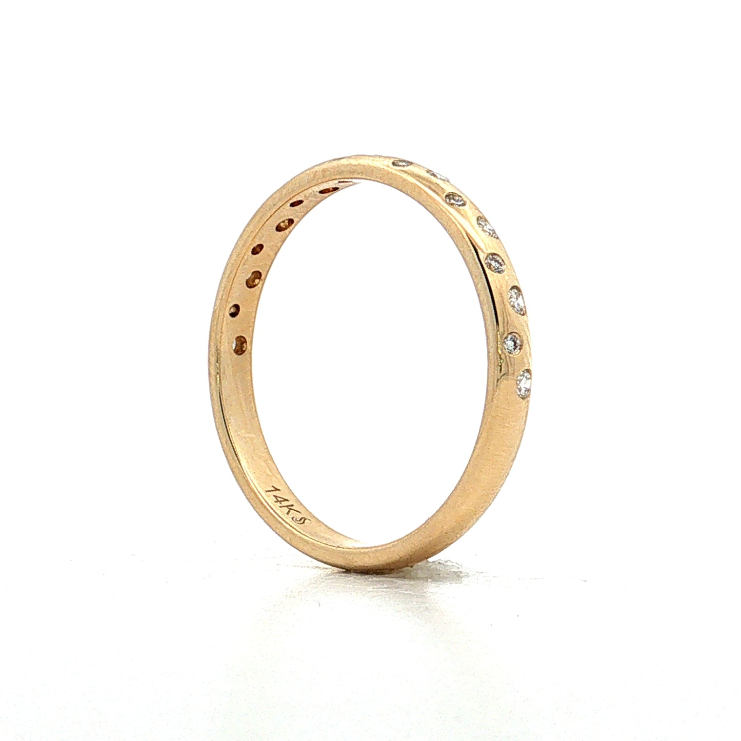 Diamond Stacking Band 14k Yellow Gold