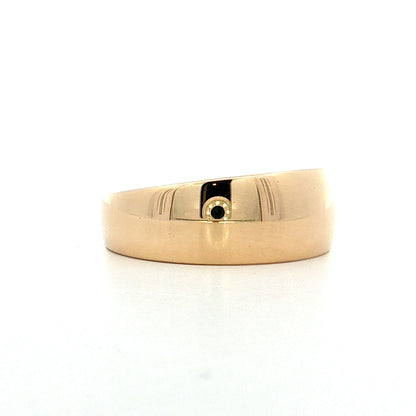 Tapered European Edge Band 14k Yellow Gold