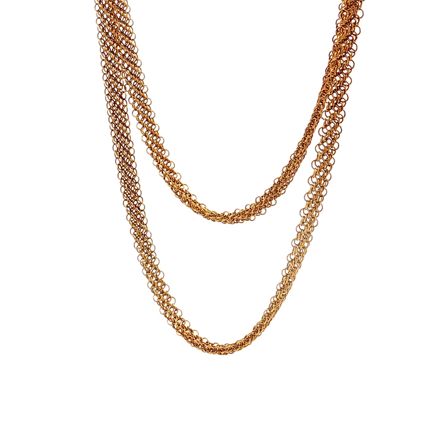 Tiffany & Co Elsa Peretti Mesh Chain Necklace 20k Yellow Gold