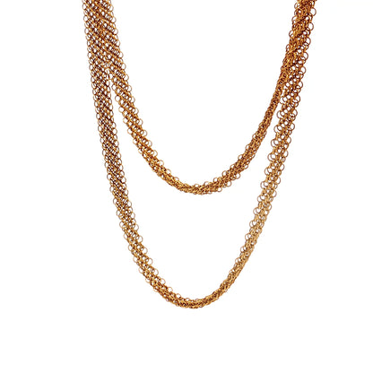 Tiffany & Co Elsa Peretti Mesh Chain Necklace 20k Yellow Gold