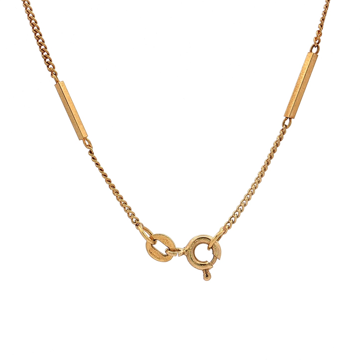 Antique Victorian Bar Link Chain Necklace 18k
