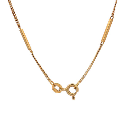 Antique Victorian Bar Link Chain Necklace 18k