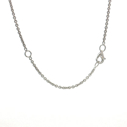 1.10 Diamond Station Dangle Necklace 18k White Gold