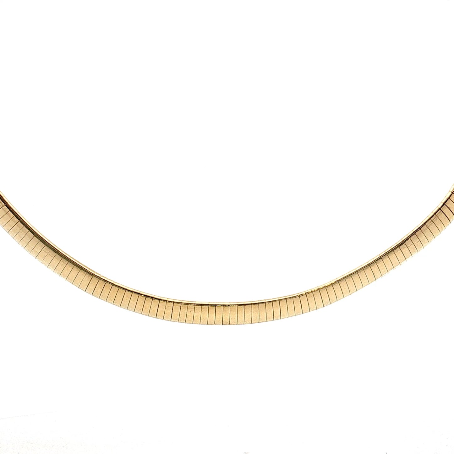 Omega Collar Necklace 14k Yellow Gold